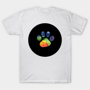 Paw Print - Rainbow Pride Silhouette T-Shirt